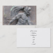 Carte De Visite Découpage en pierre de guerrier aztèque (Devant / Derrière)