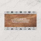 Carte De Visite Découpage Motif | Bois (Dos)