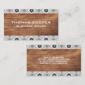 Carte De Visite Découpage Motif | Bois (Devant / Derrière)