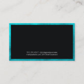 Carte De Visite Découpe bleue | Monogramme | Exécutif (Dos)