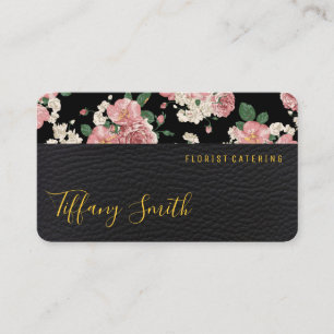 Carte De Visite Découpe   Cuir   Florist Event Catering