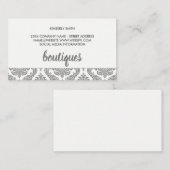 Carte De Visite Découpe de modèle Damas (Devant / Derrière)