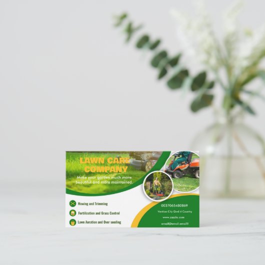 Carte De Visite Découpe d'herbe moderne pour l'entretien de la pel (Debout devant)