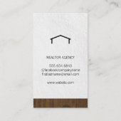 Carte De Visite Découpe en bois du réaltor (Dos)