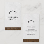 Carte De Visite Découpe en bois du réaltor (Devant / Derrière)