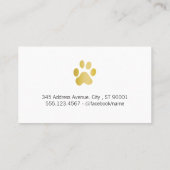 Carte De Visite Découpe en bois | Groomer de protection animale (Dos)