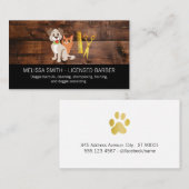 Carte De Visite Découpe en bois | Groomer de protection animale (Devant / Derrière)