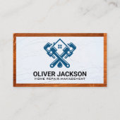 Carte De Visite Découpe en bois | Spackle | Logo de réparation à d (Devant)