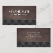 Carte De Visite Découpe en cuir de texture Brown | Upholisé (Devant / Derrière)