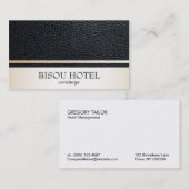 Carte De Visite Découpe en cuir et or (Devant / Derrière)