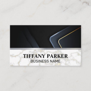 Carte De Visite Découpe en marbre métallique