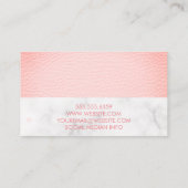 Carte De Visite Découpe en marbre rose | Chef exécutif (Dos)