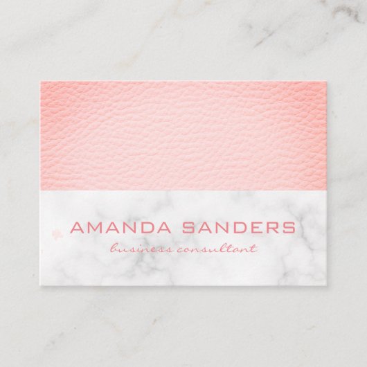 Carte De Visite Découpe en marbre rose Faux (Devant)