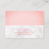 Carte De Visite Découpe en marbre rose Faux (Dos)