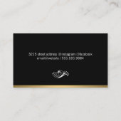 Carte De Visite Découpe en or noir (Dos)