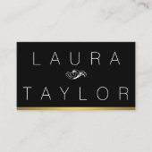 Carte De Visite Découpe en or noir (Devant)