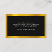 Carte De Visite Découpe métal or (Dos)