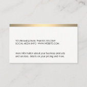 Carte De Visite Découpe métal or (Dos)