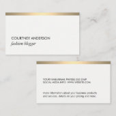 Carte De Visite Découpe métal or (Devant / Derrière)