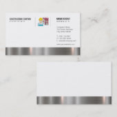 Carte De Visite Découpe métallique des ouvriers du bâtiment (Devant / Derrière)