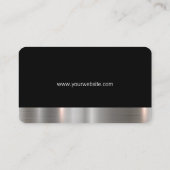 Carte De Visite Découpe métallique en argent (Dos)