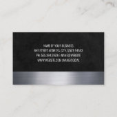 Carte De Visite Découpe métallique | Texture noire (Dos)