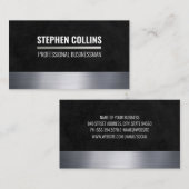 Carte De Visite Découpe métallique | Texture noire (Devant / Derrière)