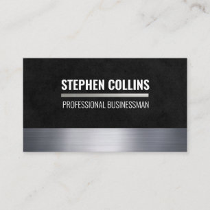 Carte De Visite Découpe métallique   Texture noire