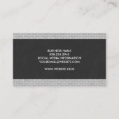 Carte De Visite Découpe murale en briques | Texture noire (Dos)