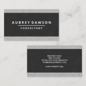 Carte De Visite Découpe murale en briques | Texture noire (Devant / Derrière)