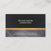 Carte De Visite Découpe or en cuir lisse (Dos)