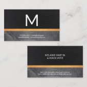 Carte De Visite Découpe or en cuir lisse (Devant / Derrière)