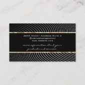 Carte De Visite Découpe Or | Lignes élégantes (Dos)