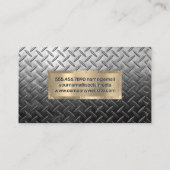 Carte De Visite Découpe Or | Plaqué en acier (Dos)