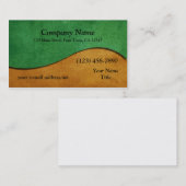 Carte De Visite Découpe orange verte moderne (Devant / Derrière)