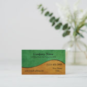 Carte De Visite Découpe orange verte moderne (Debout devant)