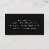 Carte De Visite Découpe Parties scintillant or (Dos)