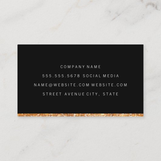 Carte De Visite Découpe Parties scintillant or (Dos)