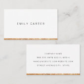 Carte De Visite Découpe Parties scintillant or (Devant / Derrière)