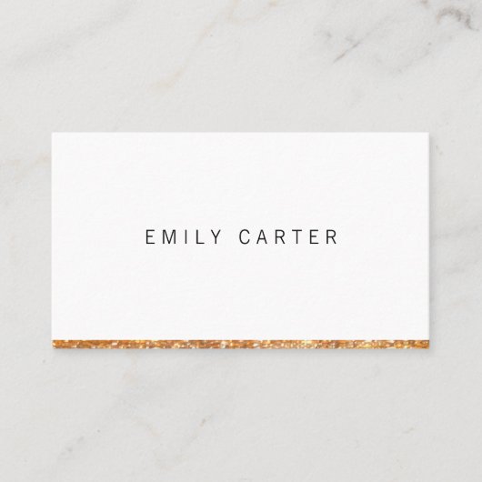 Carte De Visite Découpe Parties scintillant or (Devant)