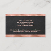 Carte De Visite Découpe rose Gold Foil | Cuir | Ciseaux (Dos)