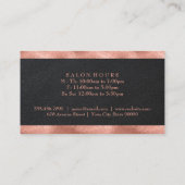 Carte De Visite Découpe rose Gold Foil | Cuir | Logo du salon (Dos)