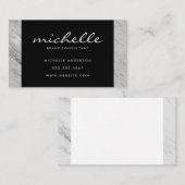 Carte De Visite Découpe simple en marbre d'entreprise (Devant / Derrière)