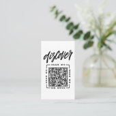 Carte De Visite Découvrez | Modèle de code QR et de logo personna (Debout devant)