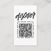 Carte De Visite Découvrez | Modèle de code QR et de logo personna (Devant)