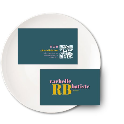 Carte De Visite Découvrir le style | Retro Social Media QR Code