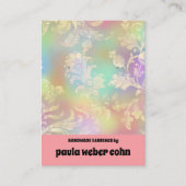 Carte de visite d'écran de luxe rose floral (Devant)