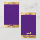 Carte de visite d'écran d'oreille de luxe Gold vio (Devant / Derrière)