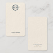 Carte de visite d'écran d'oreille du logo Navy-Cre (Devant / Derrière)