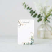 Carte de visite d'écran d'oreille Gold & Green (Debout devant)